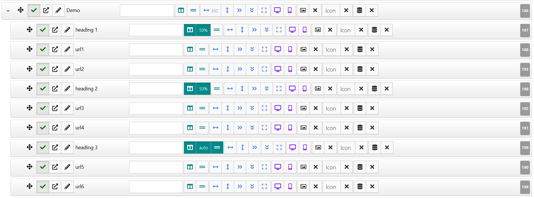 menu 3cols 1row