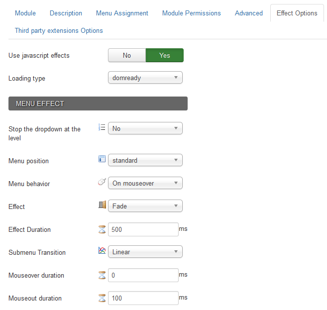 step7 effect options