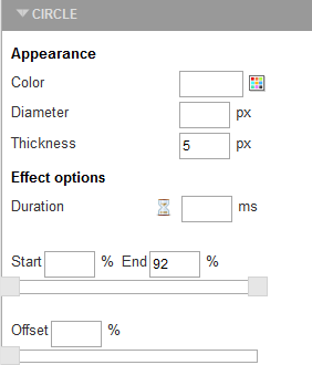 animated number circle options