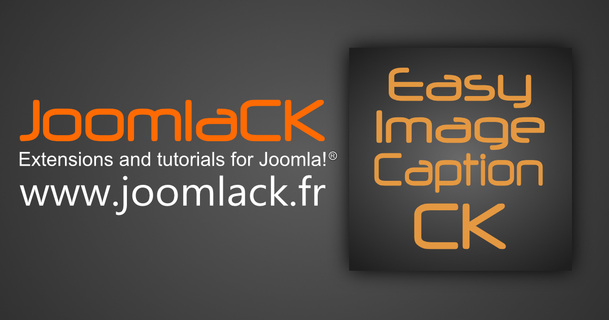 Easy Image Caption CK plugin for Joomla