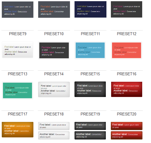 custom fields presets