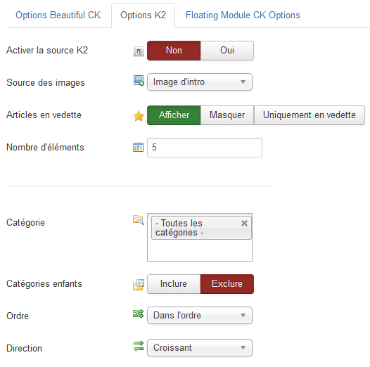 slideshowck k2 options fr